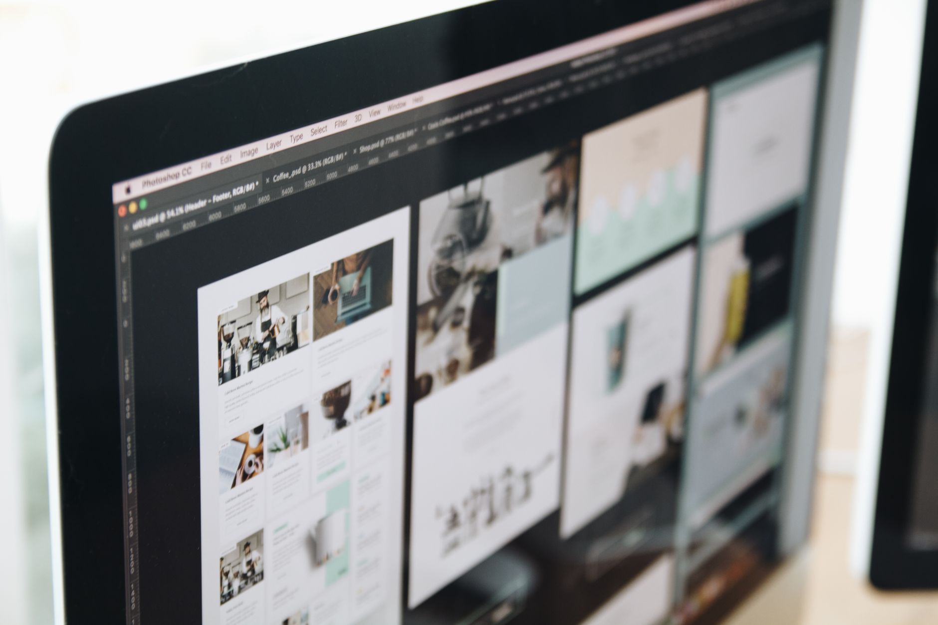 Modern web design workspace